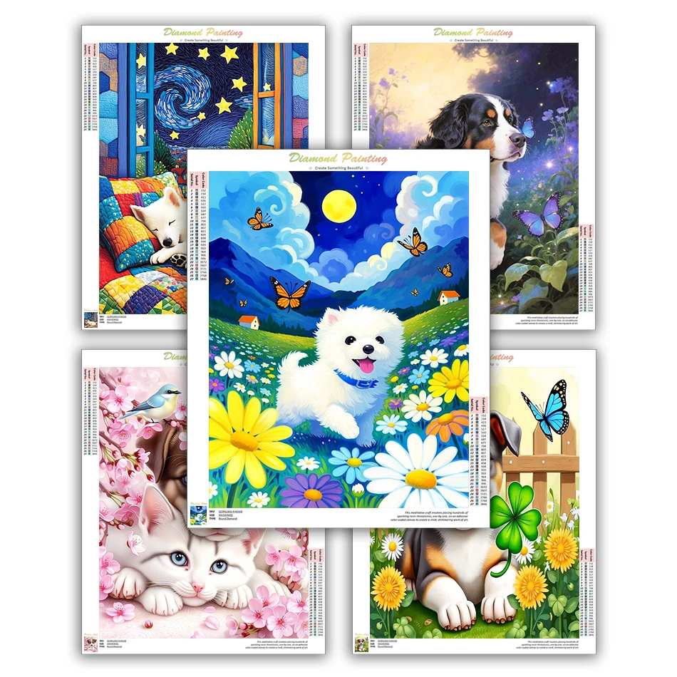 CHENISTORY 5d Diamond Painting Kits For Adults Diy Gift Rhinestone Of Picture Animals dogs Home Decoration Handicraft Art Crafts
