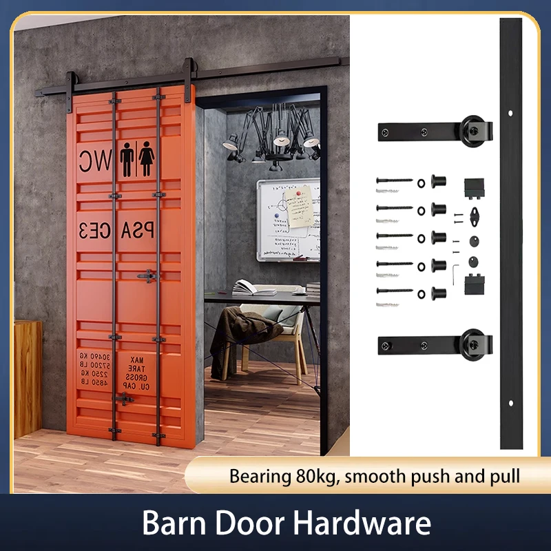 

Carbon Steel American Barn Door Hanging Rail Track Slide Straight Arm Sliding Door Sliding Door Partition Door Pulley Hardware