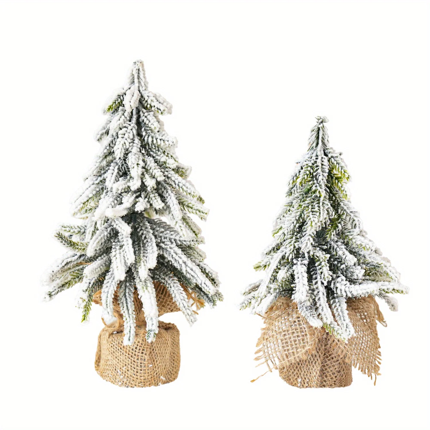 قطعة واحدة من شجرة عيد الميلاد الاصطناعية مع مشهد ثلجي قطيفة، مناسبة لعيد الميلاد ورأس السنة والمهرجانات