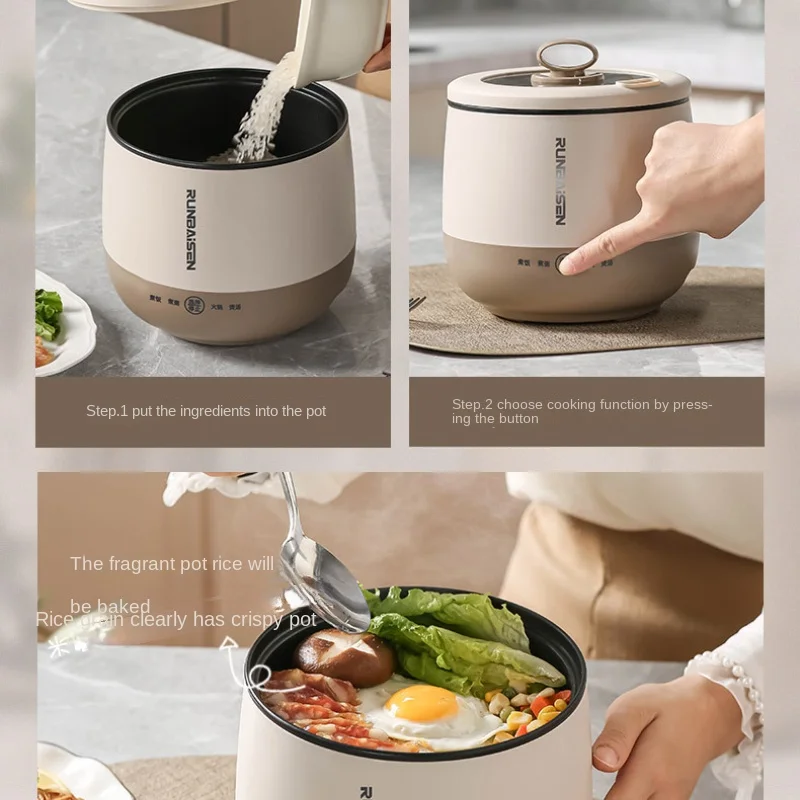 Mini cuociriso Smart Small Student dormitorio antiaderente multifunzionale isolamento termico cuociriso