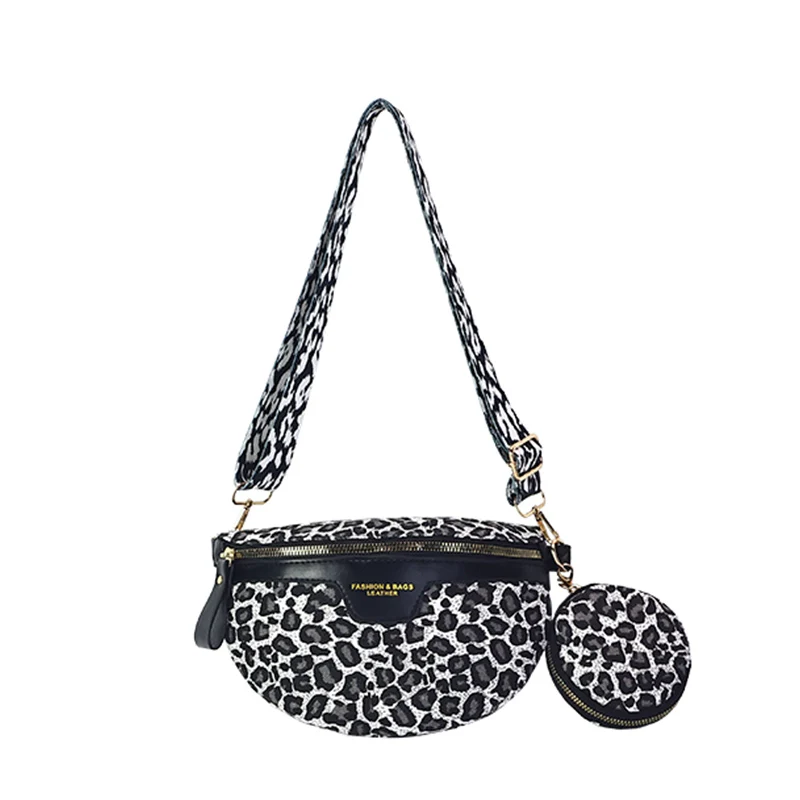 Designerska damska torba na klatkę piersiową Retro Leopard Print Belt Bag Coin Purse Luxury Lady Waist Bag Fashion PU Shoulder Crossbody Chest Bags