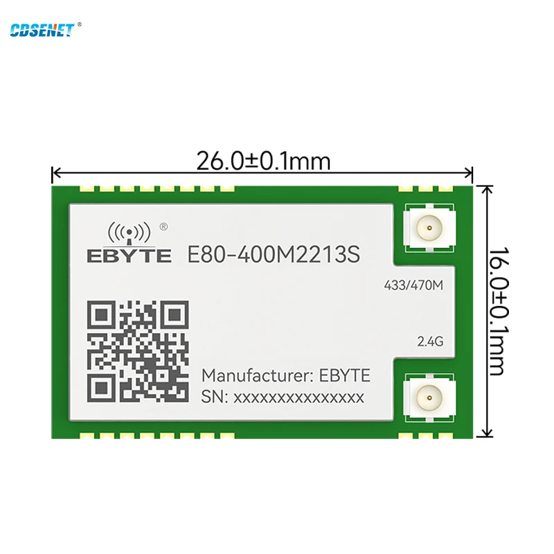 LR1121 LoRa Spread Spectrum Module Dual-Band 433Mhz 2.4G SMD TCXO CDSENT E80-400M2213S SPI RF Module Sub-G Wireless Module