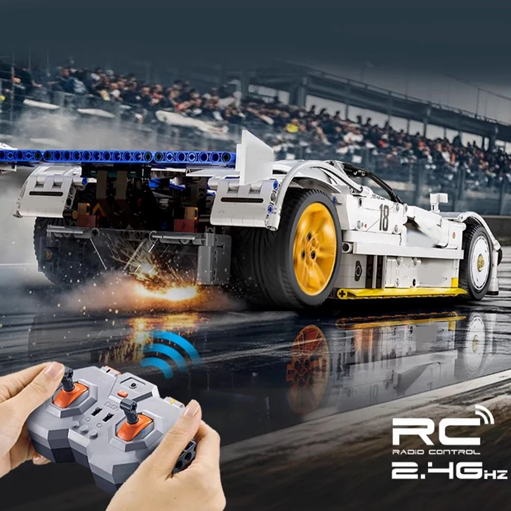 기술 MOC 787B 내구성 레이싱 카 1:10 자동차 모델 키트, 1797PCS 자동 빌딩 블록 벽돌 퍼즐 장난감 어린이 선물