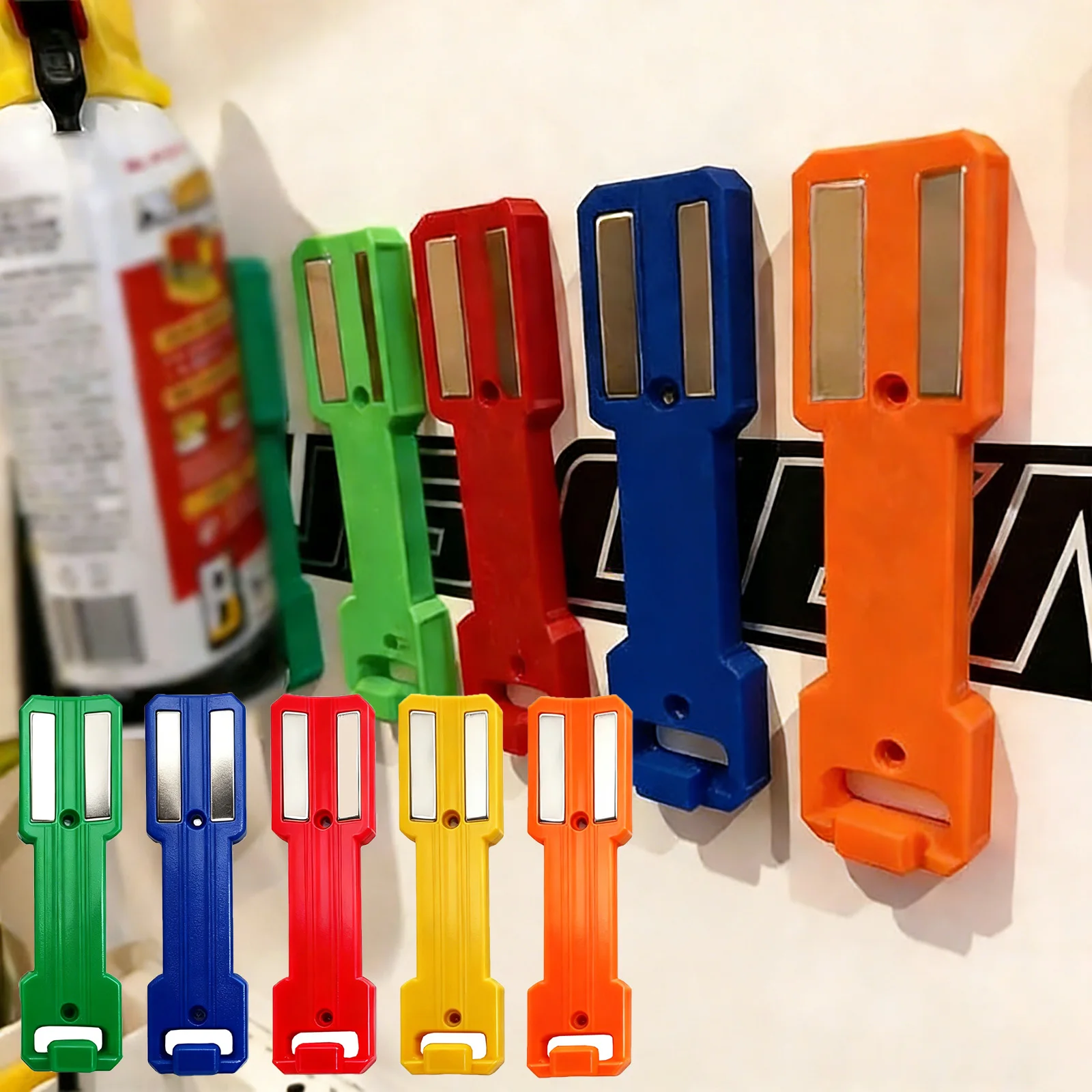 3D Magnetic Aerosol Can Holder Spray Can Rack Tool-Free Installation Space Saving Organizer for Garage Workshop Kitchen Toolbox