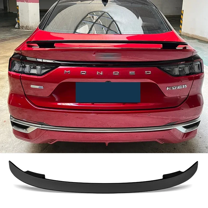 New! GLossy Black Spoiler for Ford Fusion Mondeo 2022 Type MT ABS Plastic Car Rear Ducktail Wing ABS Plastic Trunk Accessories