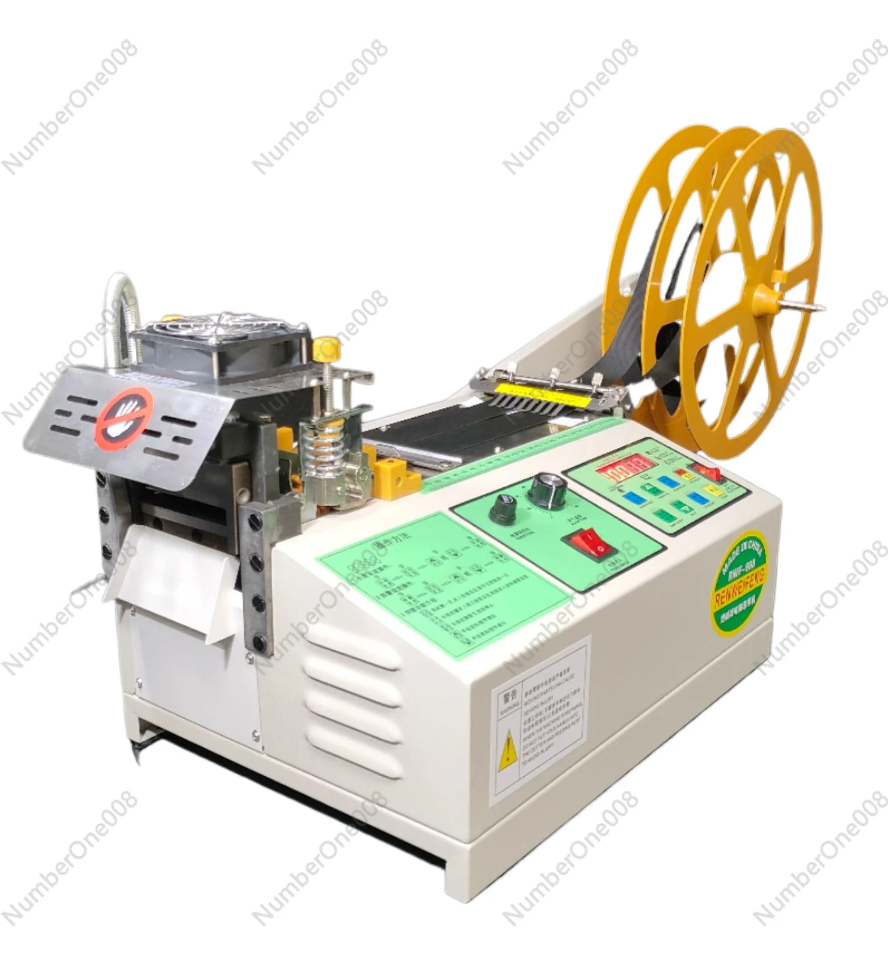 

Computerized Tape Cutter Automatic Hot Cold Webbing Cutting Machine for Elastic Fabric Zipper Tapes