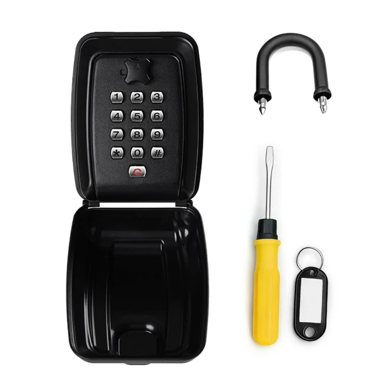High Security Push Button Locking Case With Removable Hook And Dust Cover For Indoor Outdoor Bikes Gate And Sheds