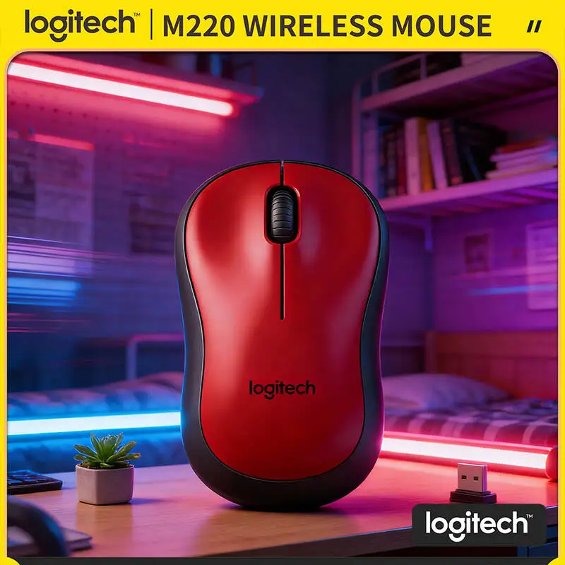 

Бесшумная беспроводная мышь Logitech M220, 3 кнопки, оптический сенсор 1000 DPI, подключение 2.4 ГГц, 18 месяцев автономной работы