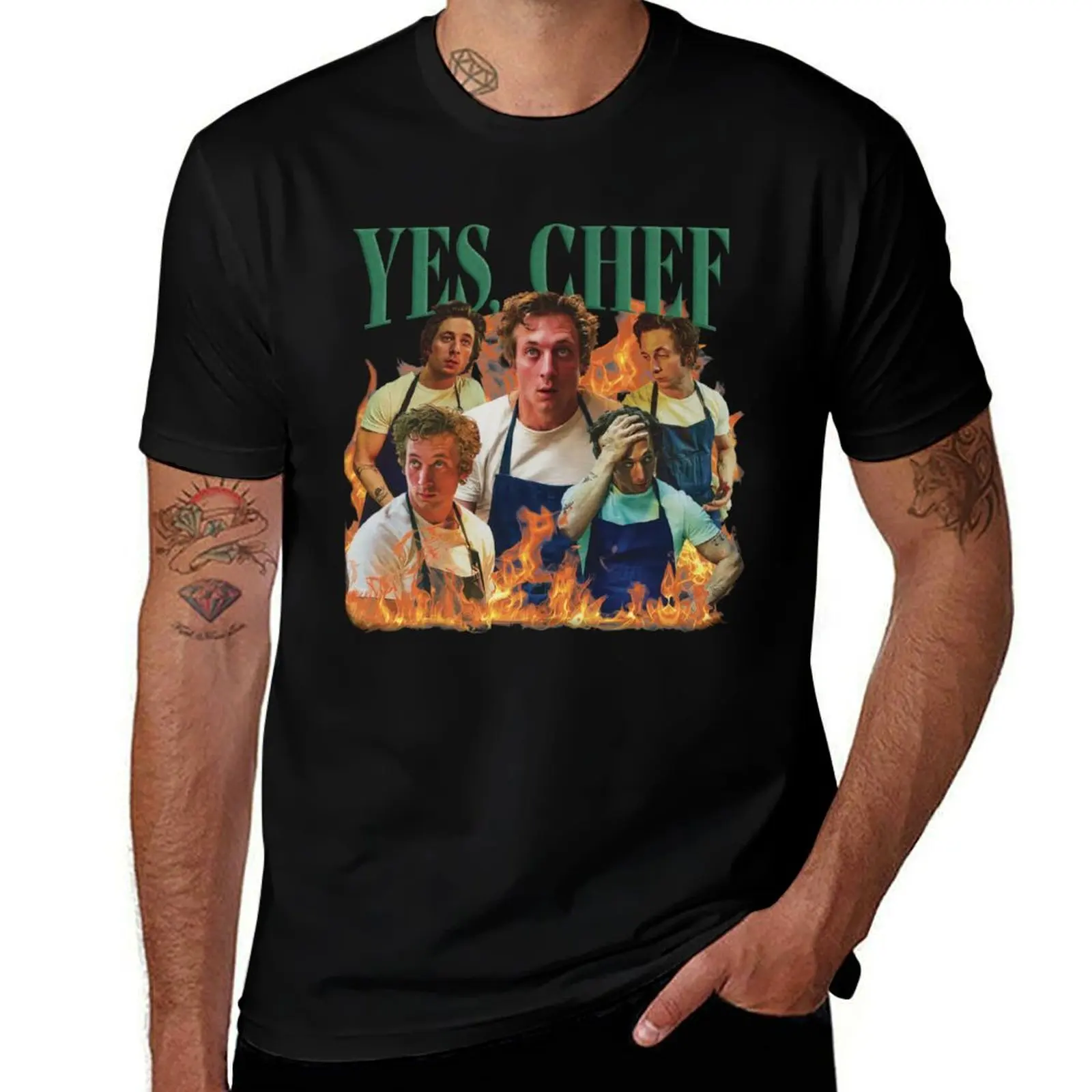 

Yes Chef Jeremy Allen White The Bear Tv Show T-Shirt Louboutins sublime Luxury man heavy weight t shirts for men