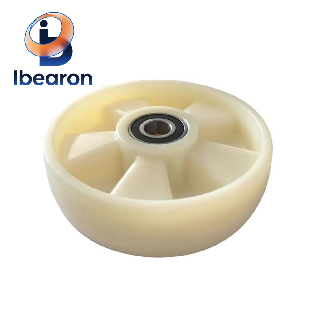 

2PCS Nylon Forklift Wheels with Bearings - 180x50mm, Durable Wear-Resistant Replacement for Industrial Warehouse Forklifts