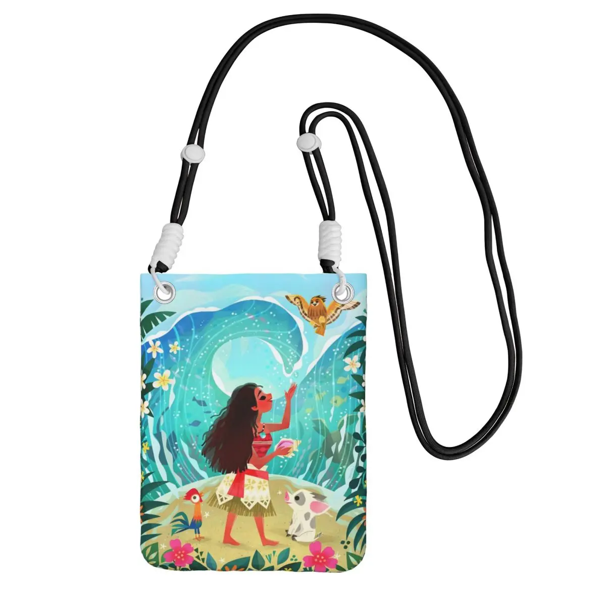 

Пользовательский кошелек для смартфона Moana с ремешком, приключенческая пленка, сумка через плечо для женщин и мужчин, сумка для мобильного телефона для велоспорта и кемпинга