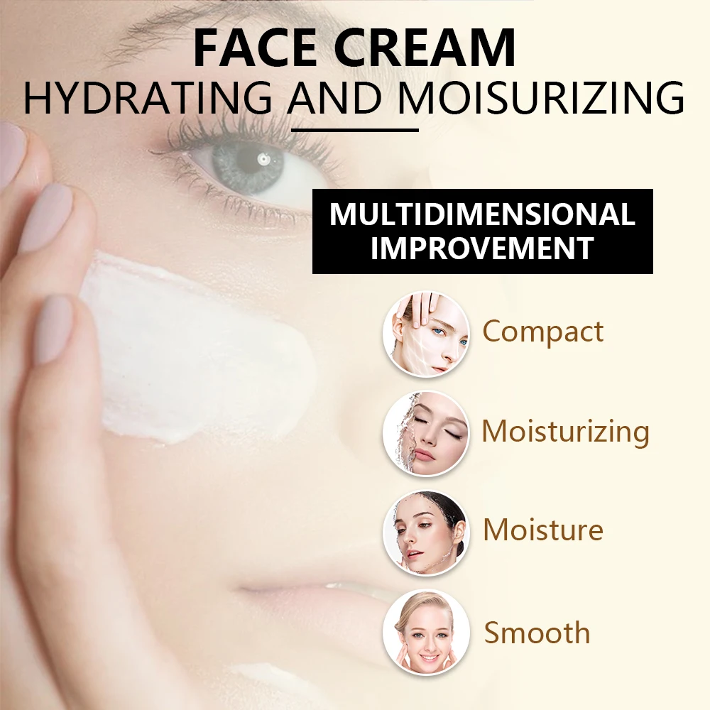 LGRAMER Moisturizing Face Cream Can Lock Moisture for Long Time Improve Skin Texture Make Skin Soft Smooth Adjust Skin Condition