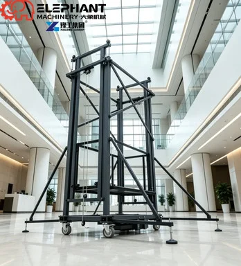 High Quality10m Mobile Telescopic Frame Electric Lifting Ladder Scaffolding Platform For Construction