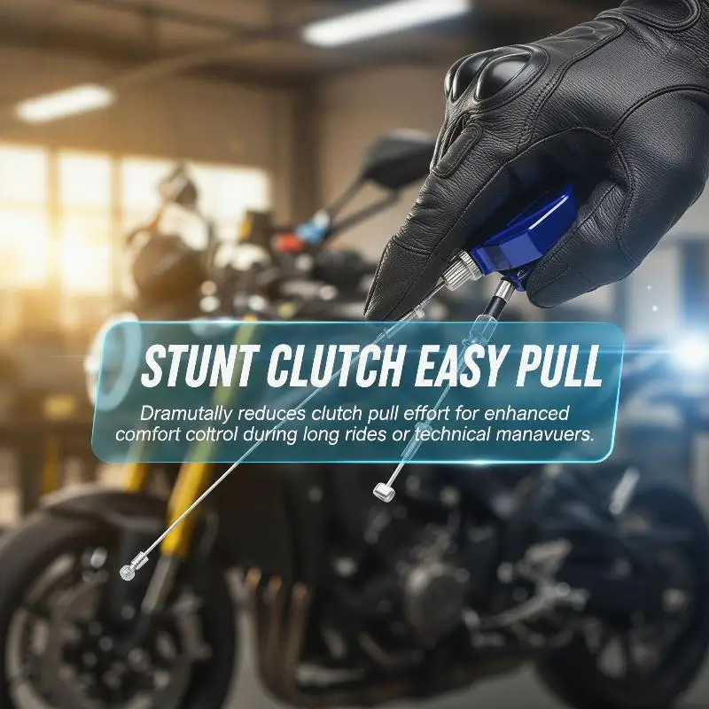 Motorcycle Stunt Clutch Lever Set with Easy Pull System for Enhanced Performance