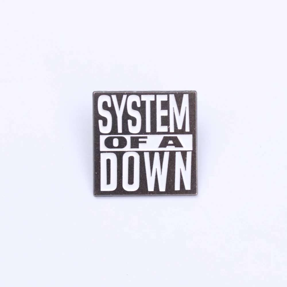 �SYSTEM OF A DOWN“-Abzeichen und Brille Emaille-Brosche Brosche Tasche Kleidung Revers Klassischer Cartoon-Schmuck-Brosche – Detail 5