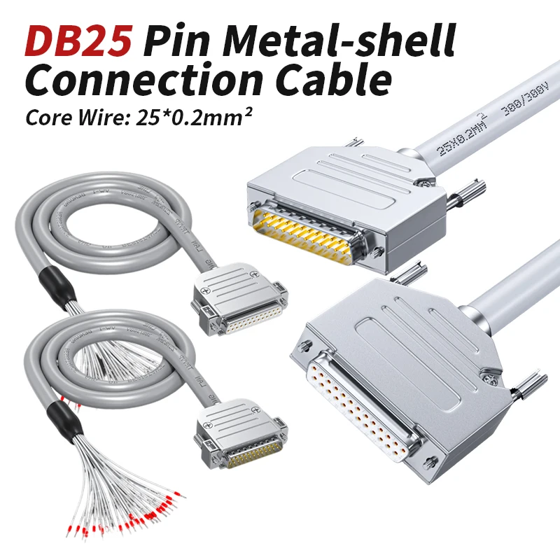 

Промышленный соединительный кабель DB25, 25-контактный сплошной контактный разъем сервочного порта, проволока цепи, удлинительная линия от 1 до 10 метров между мужчинами и женщинами