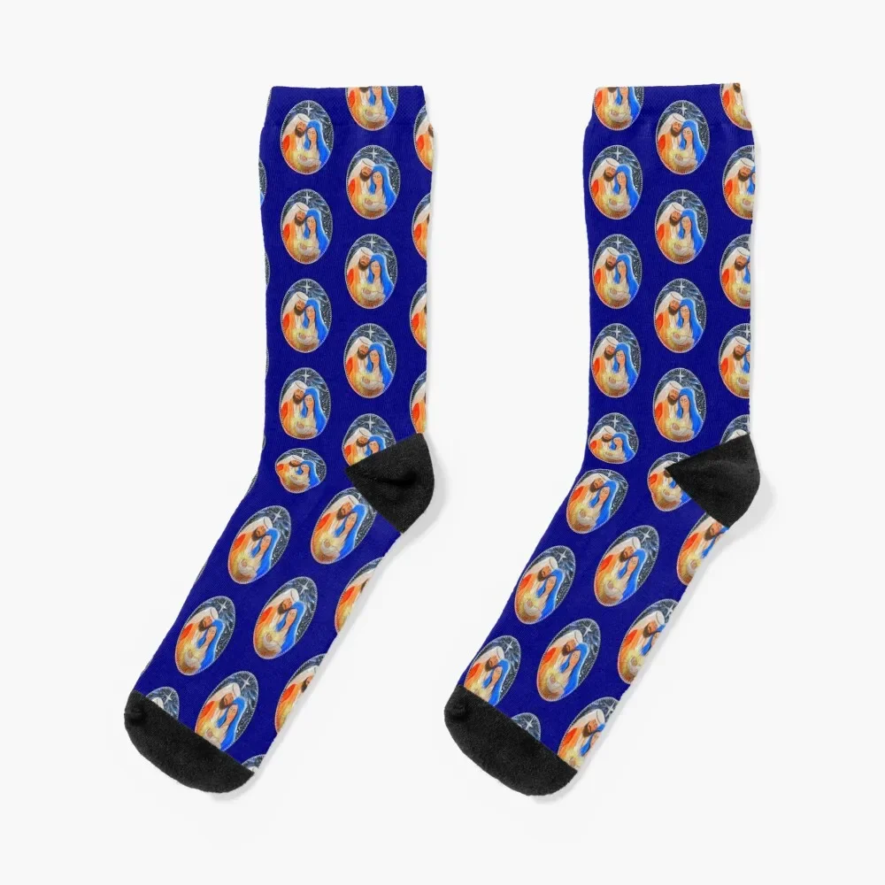 

Nativity Christmas card, Nativity Christmas gifts and accessories Socks sports stockings bright garter Man Socks Women's