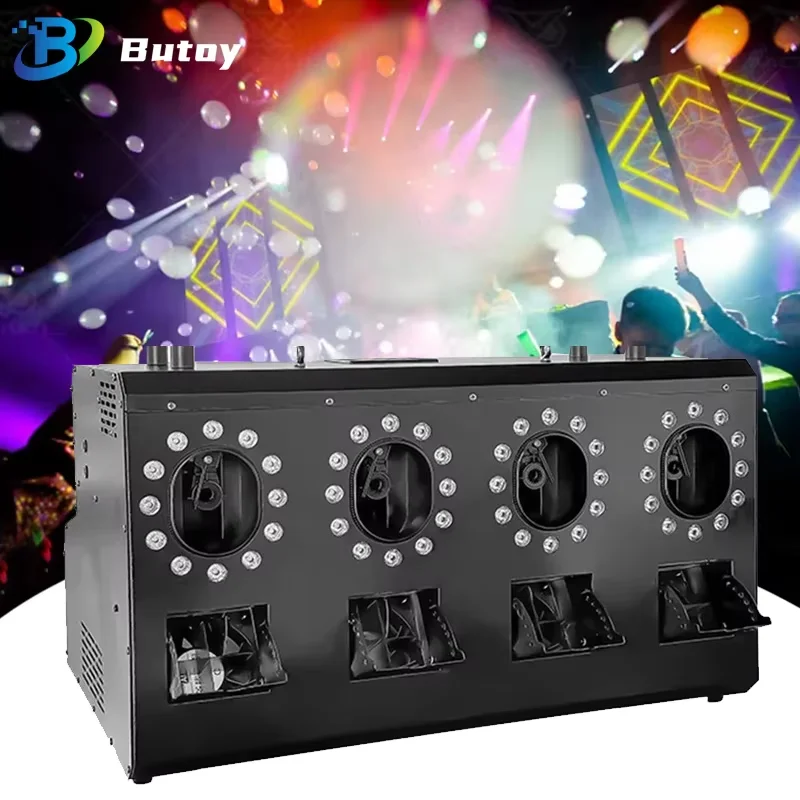 

Best RGBW Nebulizing Bubble Machine Professional Color 3000W LED Foam Machine 4-Holes Wedding Party DMX 512 Console DJ DISCO Bar