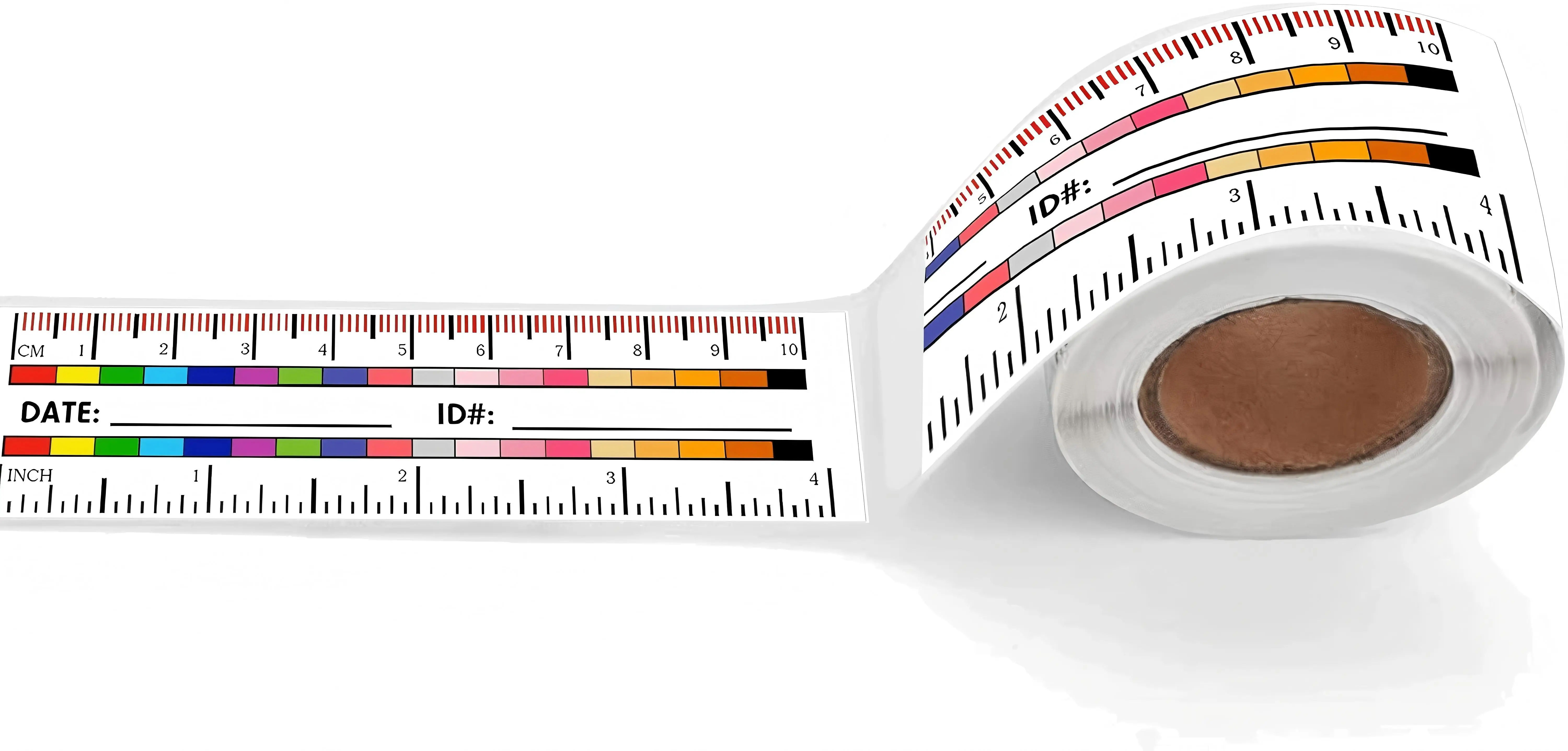 

Самоклеящиеся наклейки-ленты для измерения ран, 100 шт., медицинская измерительная лента-линейка для измерения размера ран и тела.