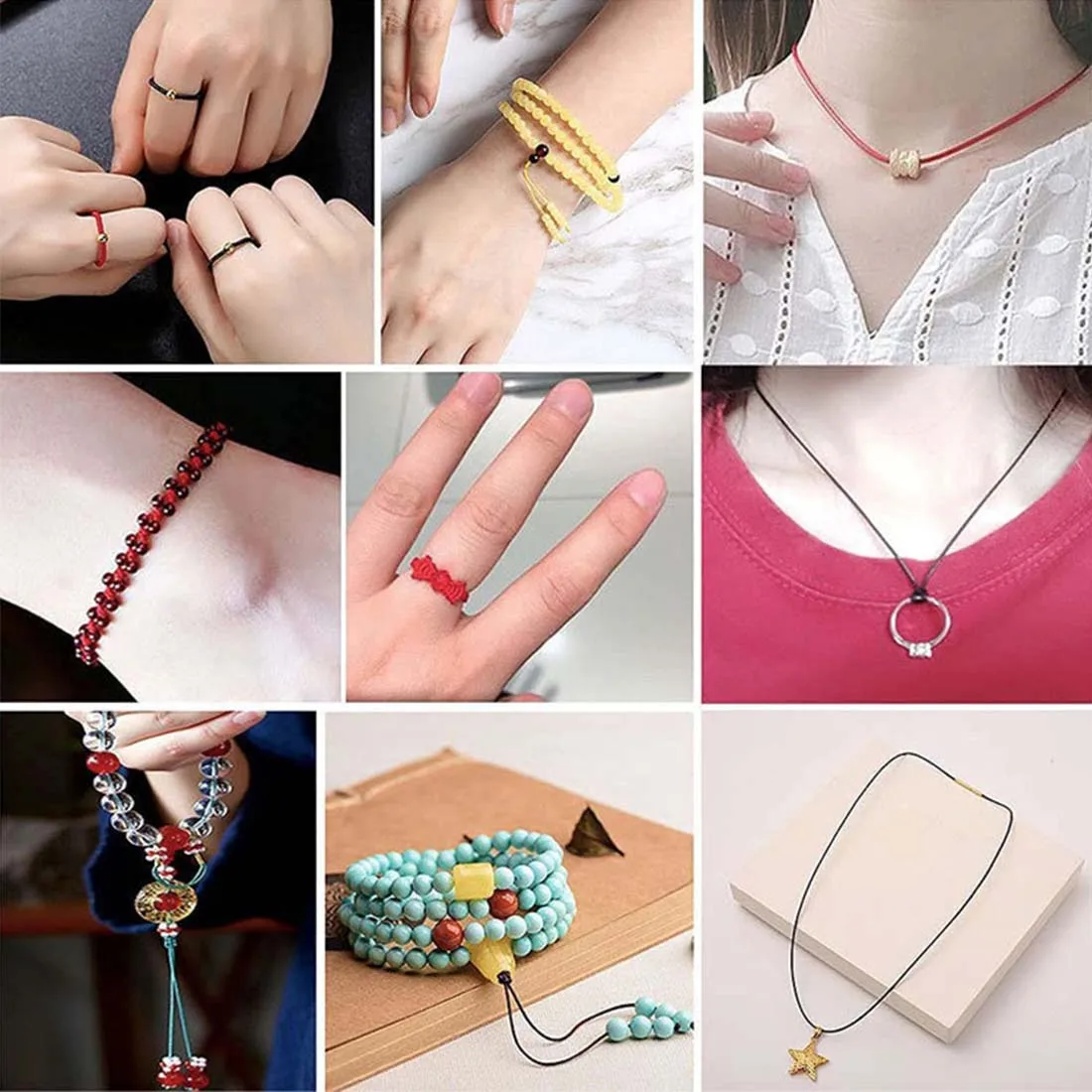 100 Yards/Spool 0.9MM Nylon Cord String Strap Wholesale Necklace Rope Bead Fit European Bracelet DIY for Jewelry Making Cords
