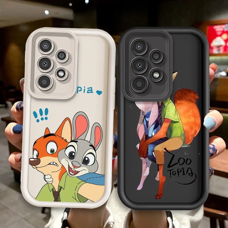 

Disney Zootopia Cute Art For Samsung A73 A71 A54 A53 A52 A51 A33 A32 A21S A14 A13 A12 A03 A04 A05 5G Eye Ladder Back Phone Case