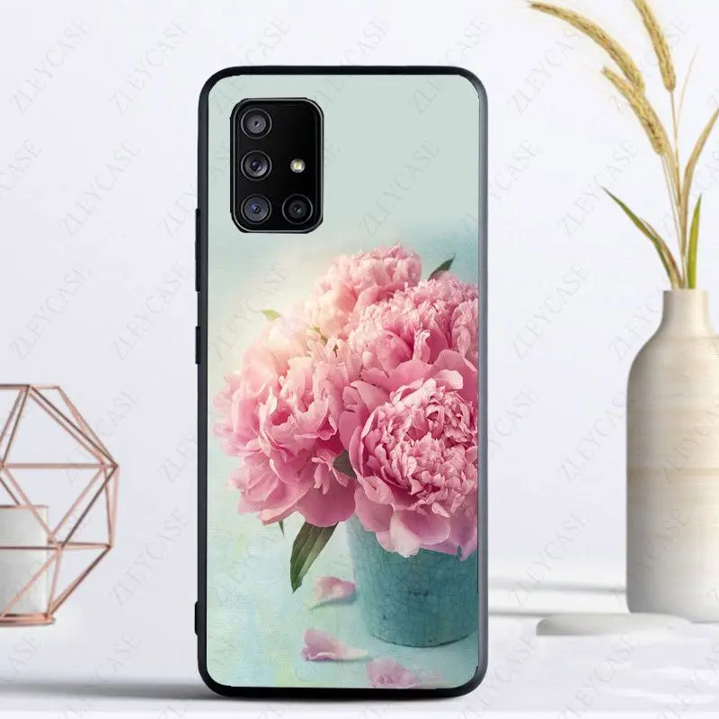 Pink Peonies flower Phone Cover For samsung Galaxy A14 A53 A13 A12 A30S A40 A22 A23 A32 A34 A50 A51 A52 A54 A70 A71 A73 5G cases