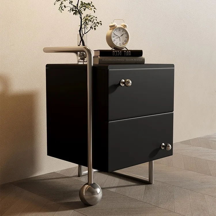 Simple stainless steel side cabinet, bedside table
