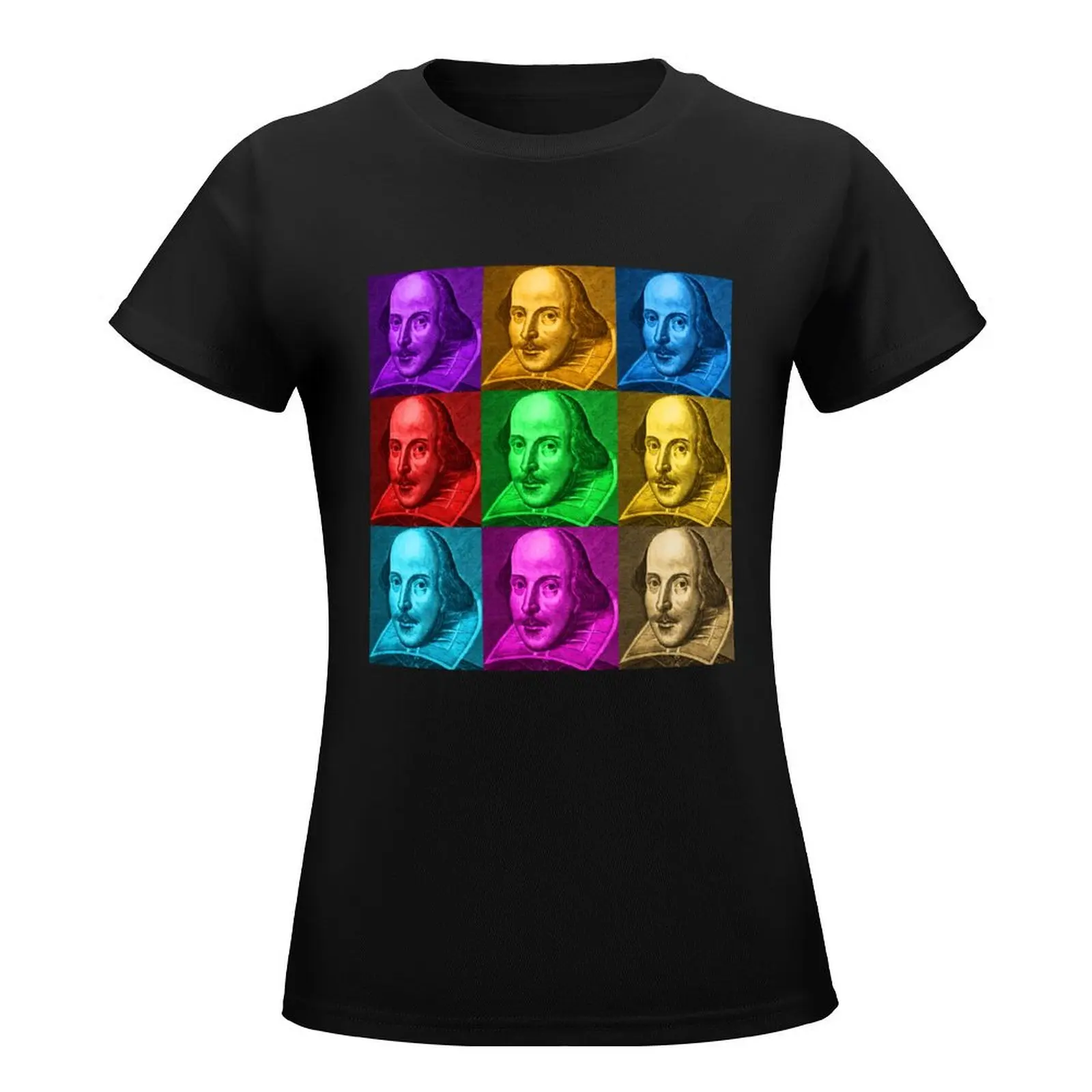 William Shakespeare Pop Art T-Shirt funny anime clothes tops Women