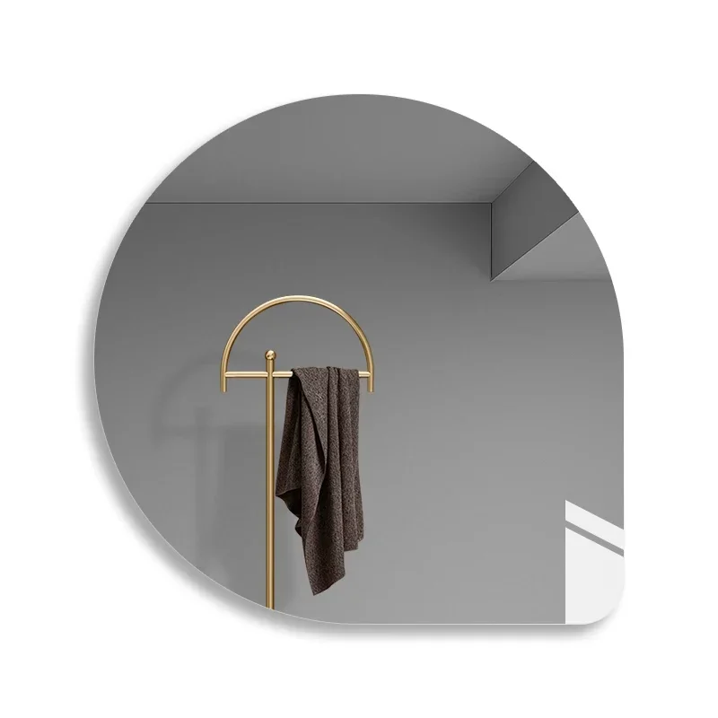 Bathroom Shower Mirror Wall Mounted Makeup Hairdressing Irregular Mirror Aesthetic Large Espejo Pared Vanity Accessories EB5BM image 2