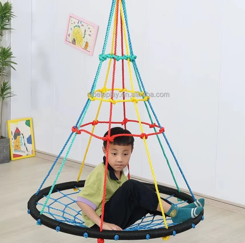 Indoor Play Equipment, Kids Sensory Gym Swing Set, Autism Exercise Training, Big Frame Swing for Children, Disabled Friendly