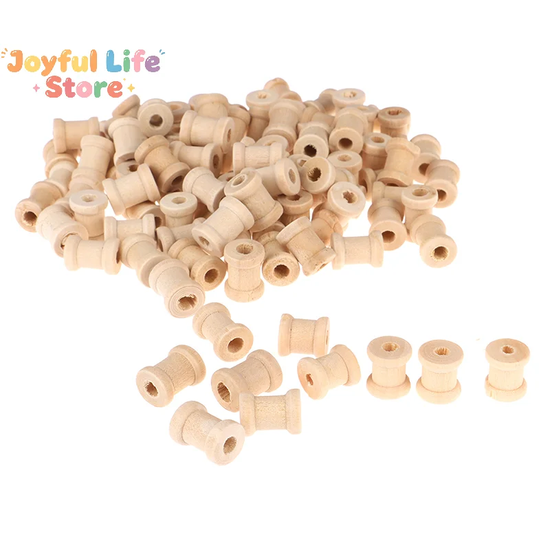 Thread Bobbins Empty - 100 Pezzi Bobine Vuote in Legno