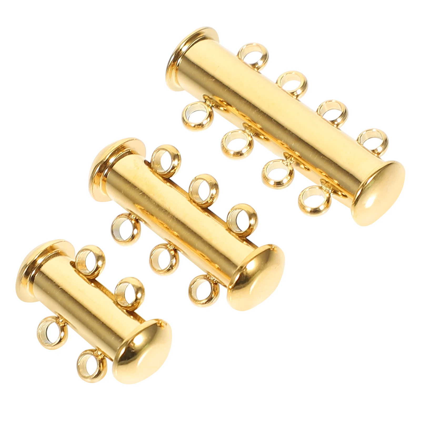 

3 Pcs Metal Buckle Necklace Clasps Bracelet Connecting Buckle Stainless Steel Jewelry Making Smooth Surface Premium Material