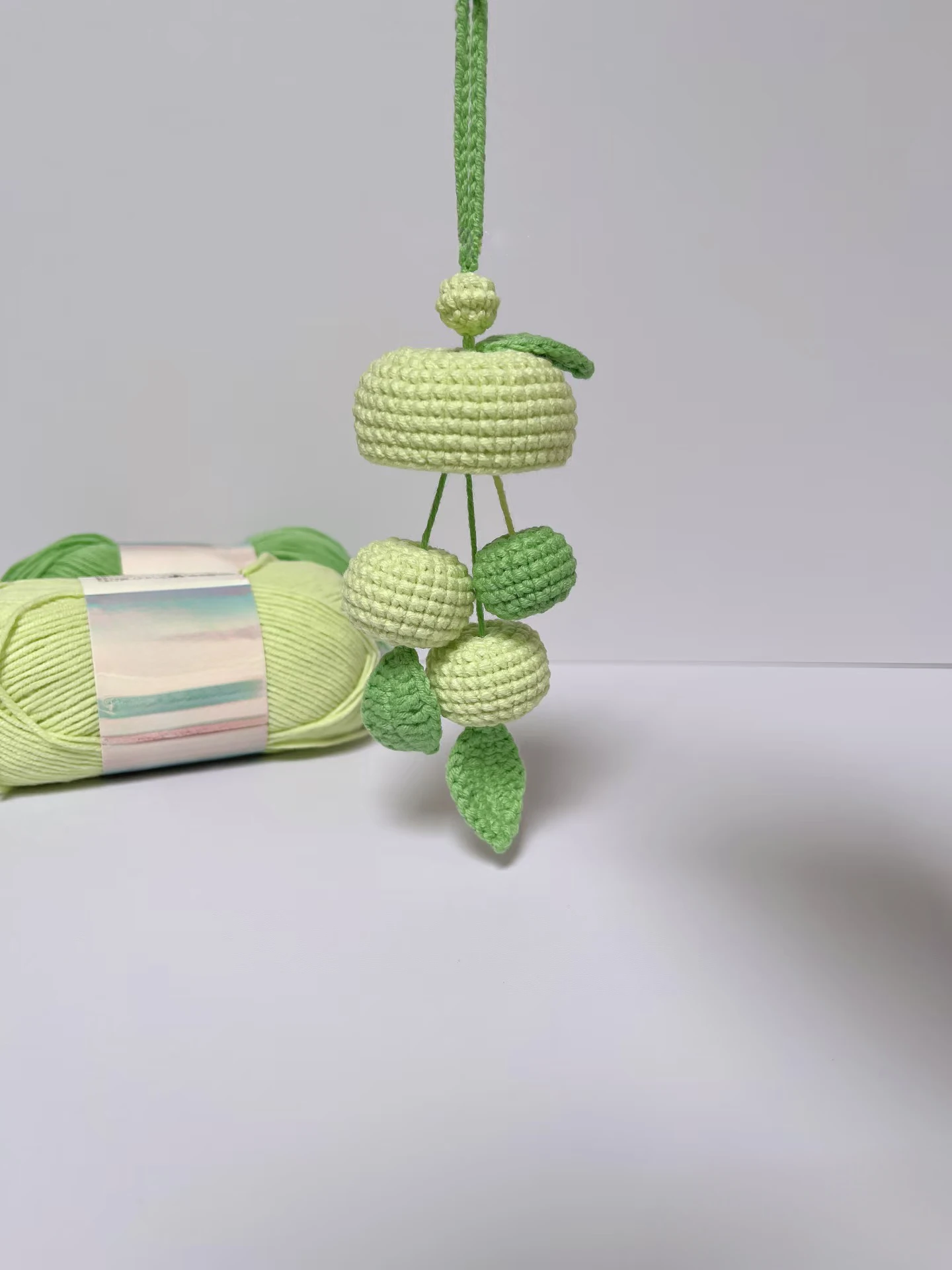Handmade  Wind Chime Crochet DIY Material Kit Car Hanging Decoration Keychain Gift Time Killer Wool Yarn Crafts