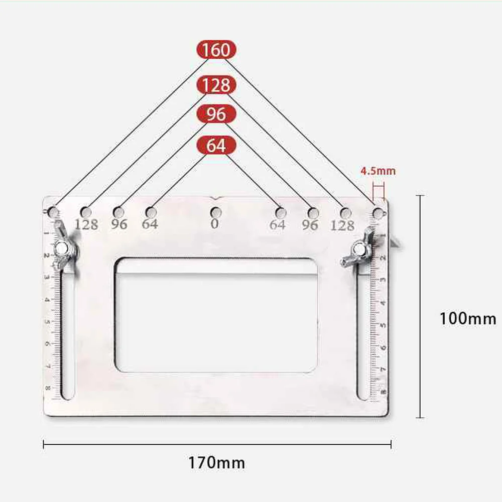 Wardrobe Door Handle Punching Aid, Woodworking Installation Locator