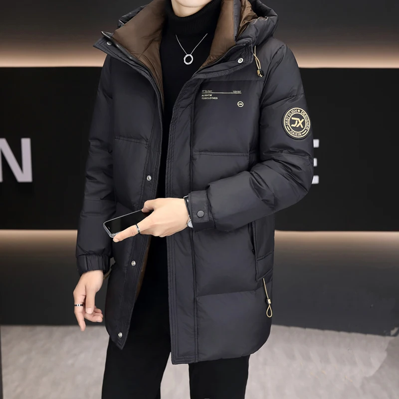 

New Mid-length Men's Down Jacket Winter New Style Parka Warm Thickened Men's Winter Jacket New Men's Coat Designer Clothes Men