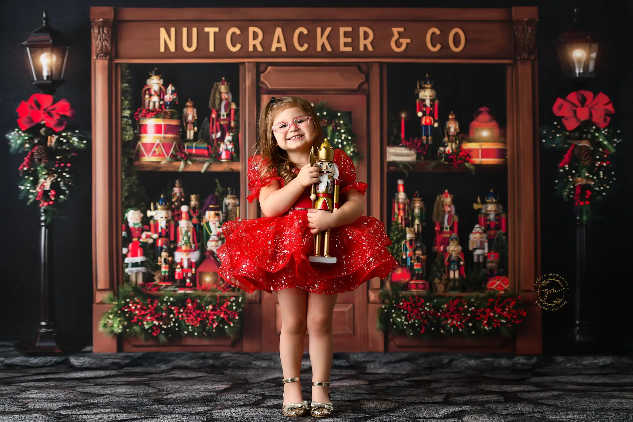 Nutcracker Toy Store Backgrounds Kids Adult Photography Props Child Baby Christmas Gift Shop Decors Photo Studio Backdrops