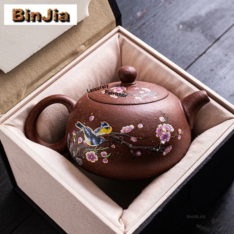 

150 мл Чайник Xishi из фиолетовой глины для изменения цвета, ретро чайник для заварки чая, чайник с фильтром, украшение для сервизов чая