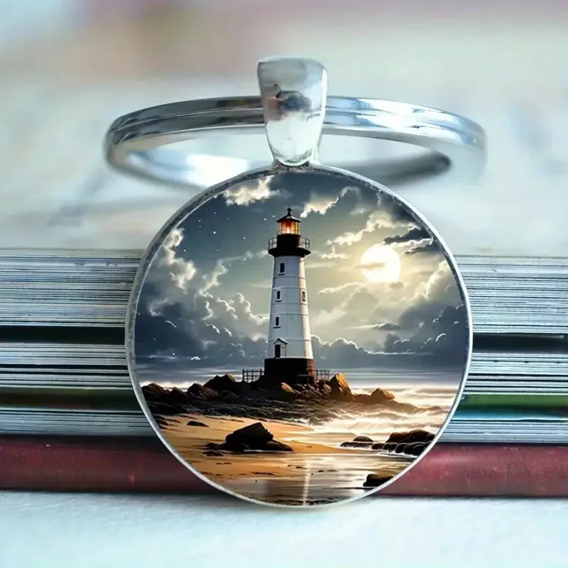 The Lighthouse Patterned Keychain, Symbolizing Light and Hope, Is The Best Gift for Family Members