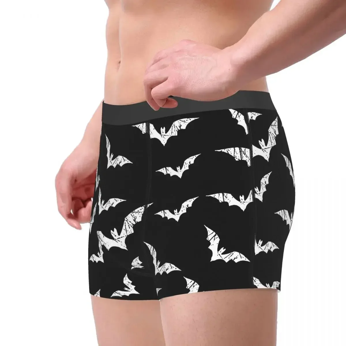 Bats Pattern Goth 1980s Subculture Rock Romance Underpants Cotton Panties Male Underwear Comfortable Shorts Boxer Briefs