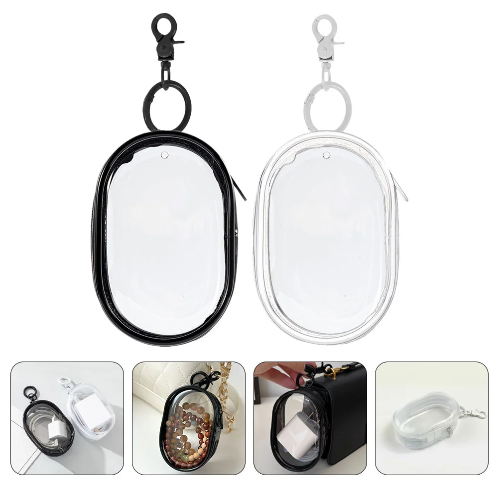 Clear Figure Display Bag Charging Head Storage Bags Small Items Holders Hanging Travel