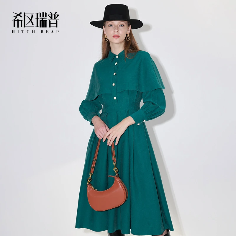 

Vintage lapel cape style dress