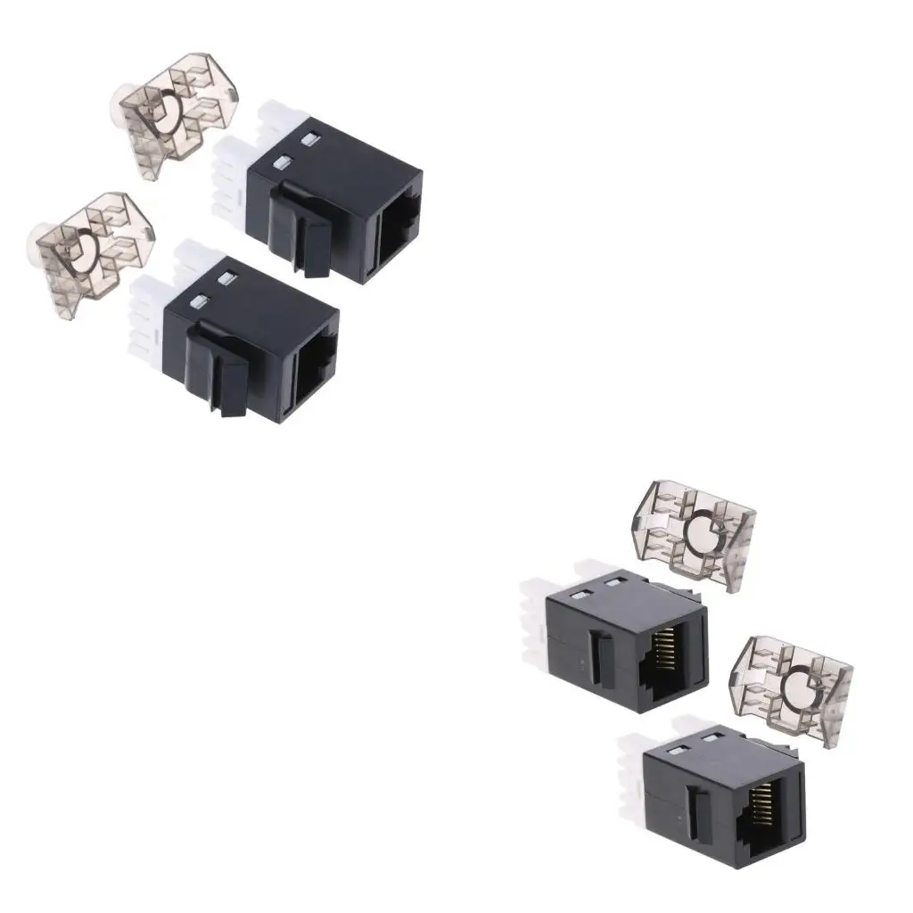 

2Pcs UTP CAT6 Module RJ45 Connector Cable Adapter Keystone