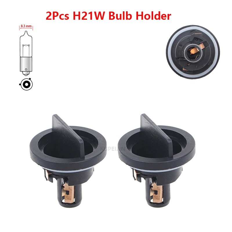 2x Car Light Socket For Opel Astra H Classic 2007-2025 H21W BAY9S Bulb Holder Base Accessories