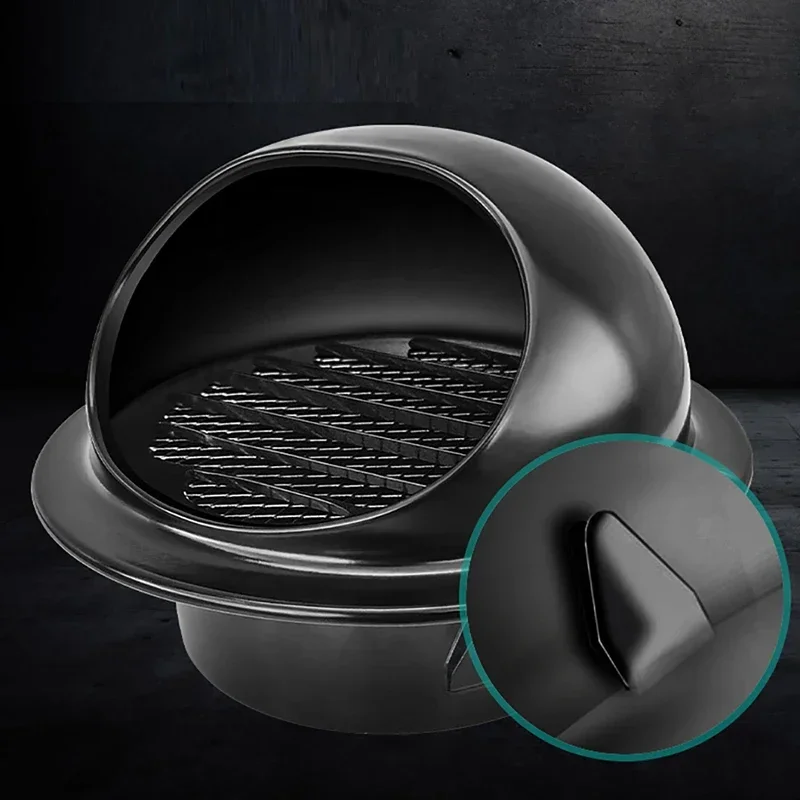 Round Soffit Vent 2 Pack with Mesh Screen & Pipe Connector Air Vent Cover for Bathroom Kitchen Exhaust Ventilation
