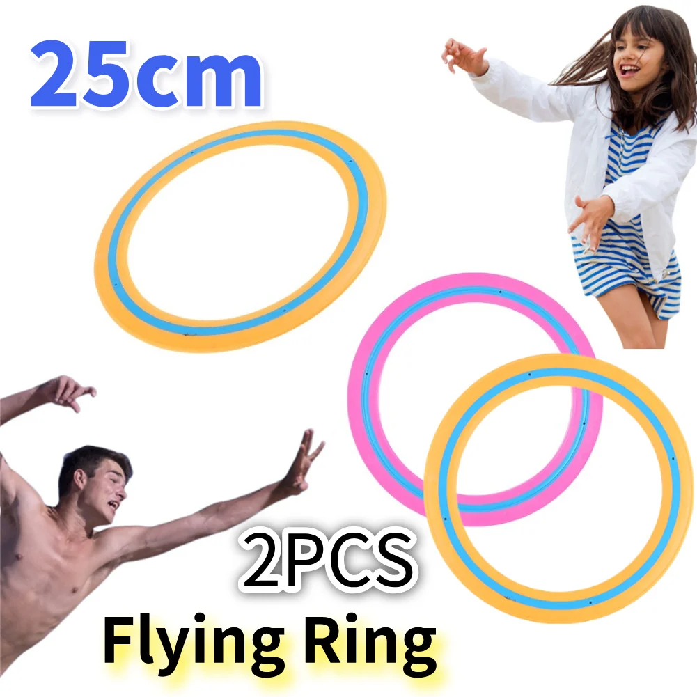 Disco volador portátil de 25cm, anillo volador versátil para exteriores, juguete de disco volador, platillo volador para juego de playa y patio trasero