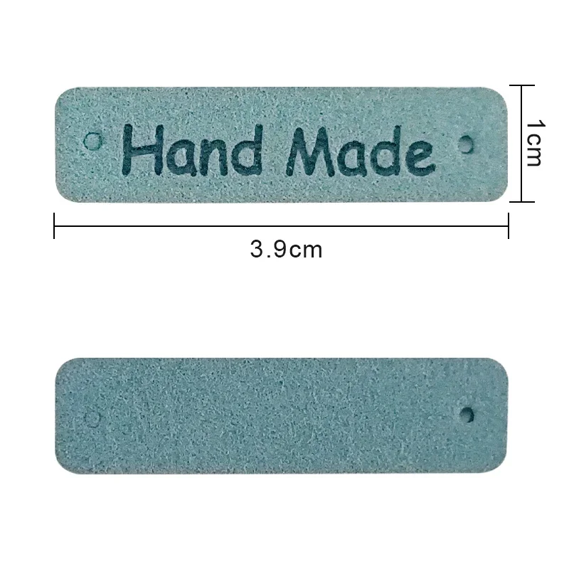 25/50Pcs Small Handmade Leather Clothing Labels for Gift Hat Sewing Leather Tags Hand Made Leather Skin DIY Decorative Tags