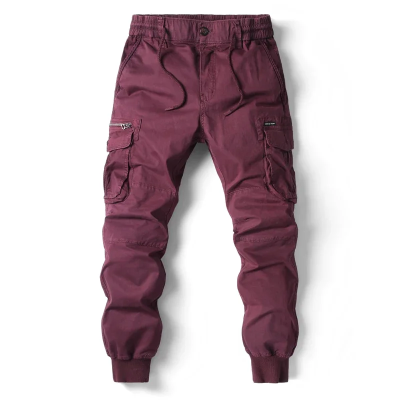 LIBIELIY 2025 pantalones Cargo hombres algodón Casual hombres pantalones casuales cintura elástica calidad Joggers pantalones hombres moda Safari estilo Sw