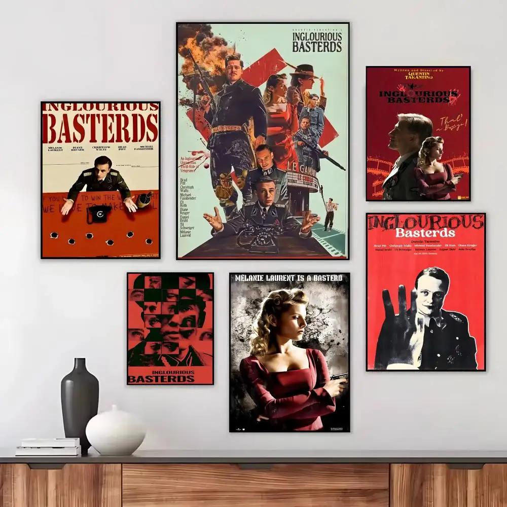 Movie I-Inglourious Basterds Poster Wall Art Printed Decor Sticker Stylish Home Gift for Living Room Bedroom Corridor Cafe