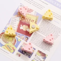 super cute cheese fridge sticker resin cartoon food play stereo magnet office kitchen decoration Decorative Magnet Photo Wall