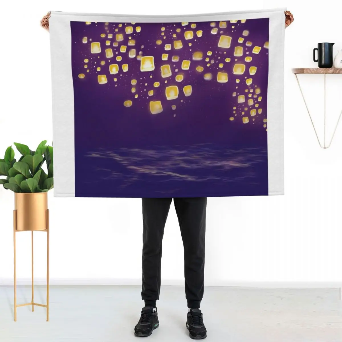 Floating lanterns Throw Blanket Nap heavy to sleep Sofa Quilt warm winter Decoratives Thermal Blankets